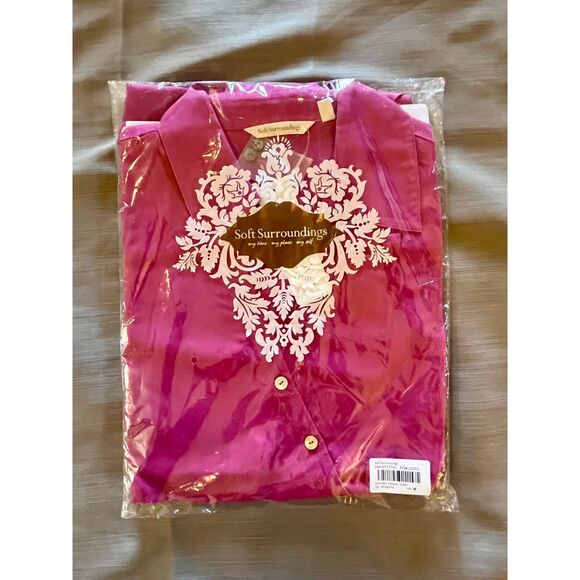 NWT Soft Surroundings Asymmetrical Wrap Tunic Lyocell Top Medium $98 Retail - Picture 9 of 10